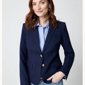 J.Crew Original Schoolboy Blazer Navy Blue Gold Buttons Size 2